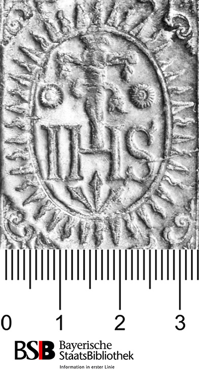 Image Description for https://www.hist-einband.de/Bilder/Cgm7969_Platte IHS Monogramm.jpg