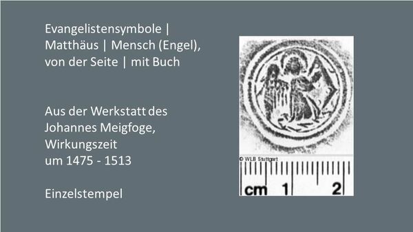 Evangelistensymbol Engel, aus der Werkstatt Meigfoge